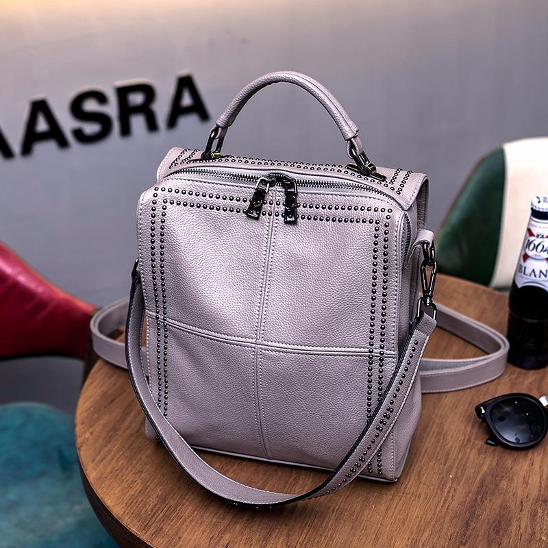 Bag Woman Genuine Leather Backpack Korean Crossbody Bag All Cowhide Handbag Backpack
