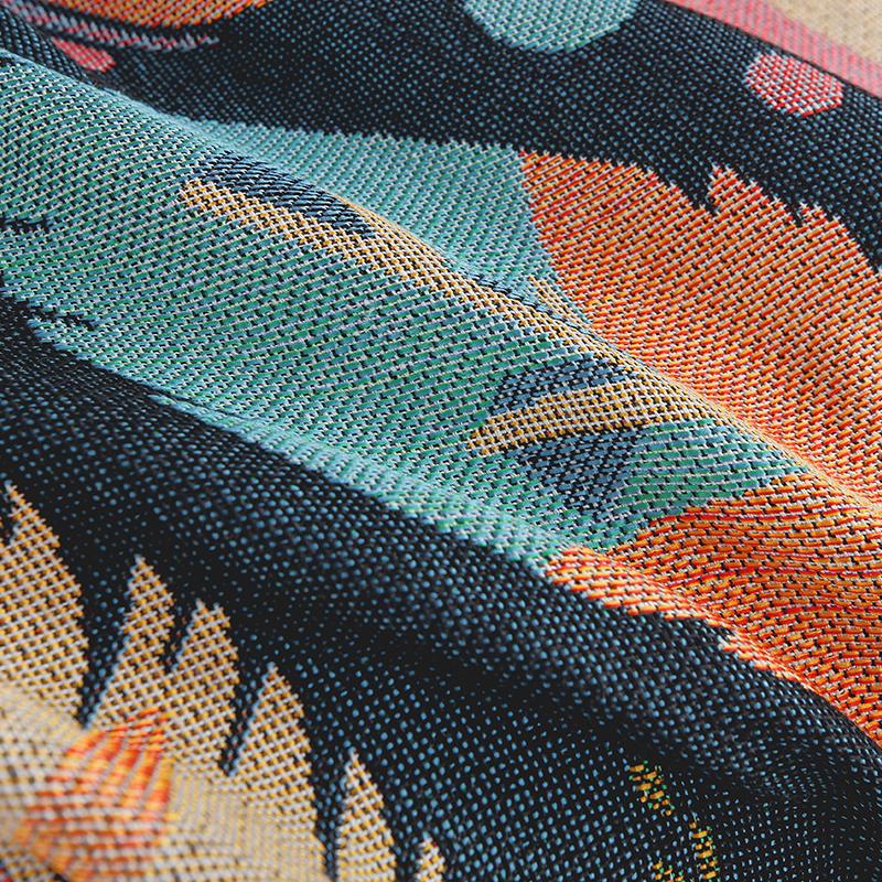 1pc Sofa Towel All Cover Leaf Patterns Sofa Throw Blanket With Tassels Couch Covers Four Seasons Universal Home Decor