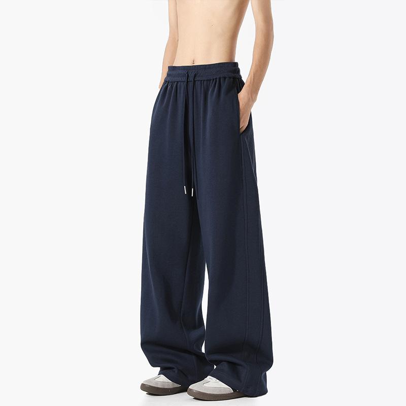 American Retro Lazy Wind Scimitar Pants Trendy Brand Wide-leg Gray Sweatpants Retro Loose Straight Casual Pants