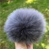 13 15 cm DIY Naturfarbe Echte Waschbärfell Pompons Für Taschen Gestrickte Mütze Hüte Echtes Fuchs Fell Pompon
