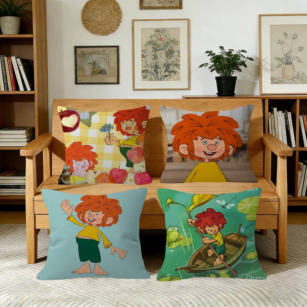 MMeister EEder und Sein PPumuckl Cushion Cover Polyester Sofa Cushions Decorative Throw Pillows Home Decoration Pillowcover