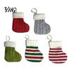 Indoor Holiday Party Supplies Mini Knitted Christmas Stocking Ornaments, Knit Xmas Tree Hanging Decor, Small Ornaments Pendants for Tree, Mantel,