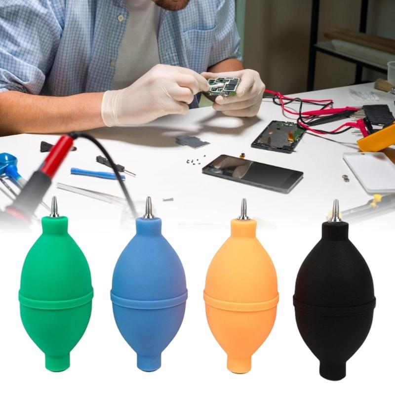 Heavy Duty Rubber Air Dust Blower with Ergonomic Aluminum Design Small Portable Air Blowr for Electronics Maintenance