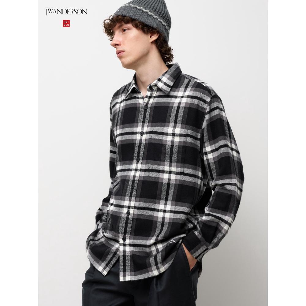 

Uniqlo Flannel Shirt Long Sleeve Regular Collar B 09 BLACK/UNISEX S