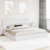 Bed Frame with Storage Space and Headboard White 180 x 200 cm