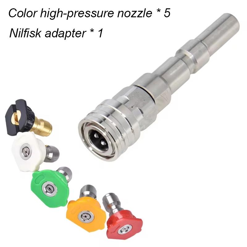 Nilfisk/KEW/ALTO Pressure Washer Adapter - 1/4" Quick Connect with Spray Nozzle & Extension Bar for Car Wash