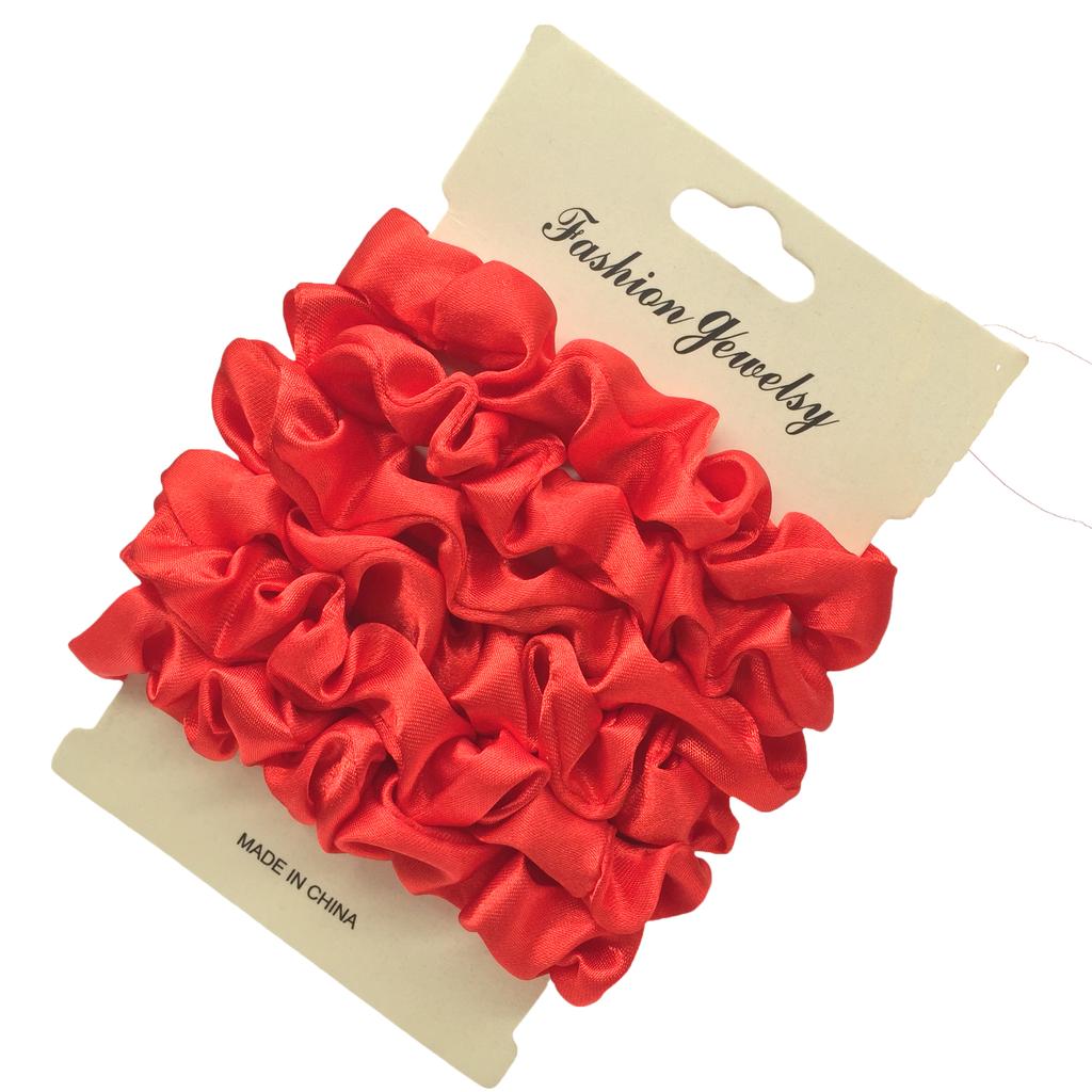 6/5pcs/set Satin Hair Scrunchies for Women Small Cute Scrunchy for Hair Headwear for Ponytail Accessories Rubber Band Black