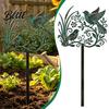 Wetterfeste Metall-Dekoration Vogel Gartenstecker Eisen Hofkunst-Ornament Stecker Dekoration Retro Patina-Finish Schild für Außenrasen