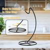 2 Pack Banana Holder, Banana Tree Stand Metal, Banana Stand Holder, Holds Up to 15LB Banana or Grape, Banana Rack for Kitchen Counter, Black