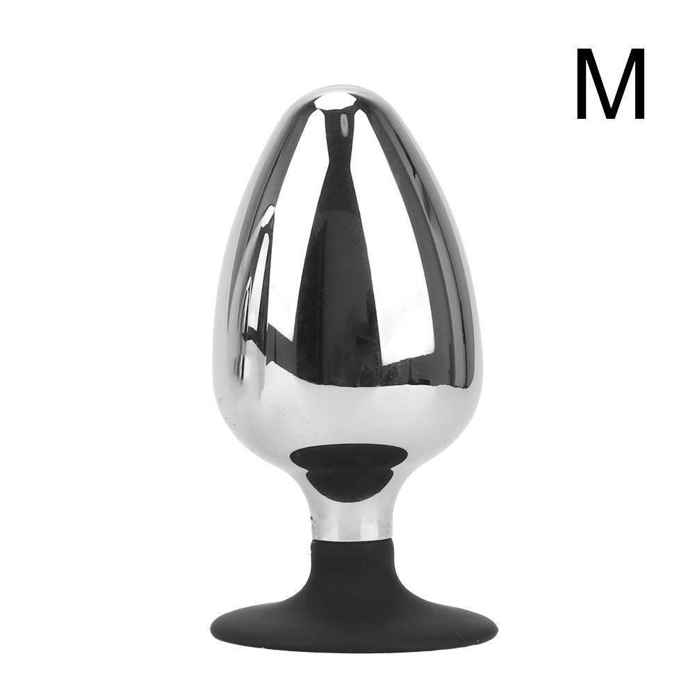 Anal Dildo Prostate Massager Anus Dilator Private Goods Sex Toys For Women Men with Suction Cup Extra Big Diameter Anal Plug Smooth Metal Butt Plug