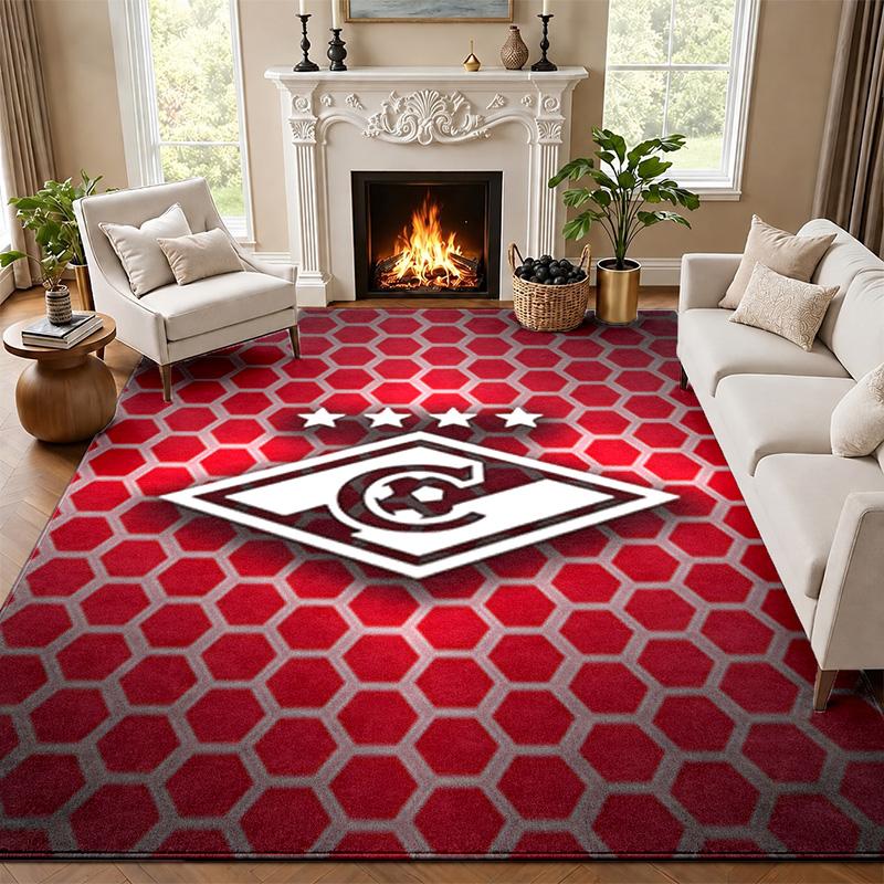 FC Spartak Moscow Carpet Door Mat for Living Room or Bedroom Protective Mat Under Chair Office Decoration Christmas Gift Birthday Present