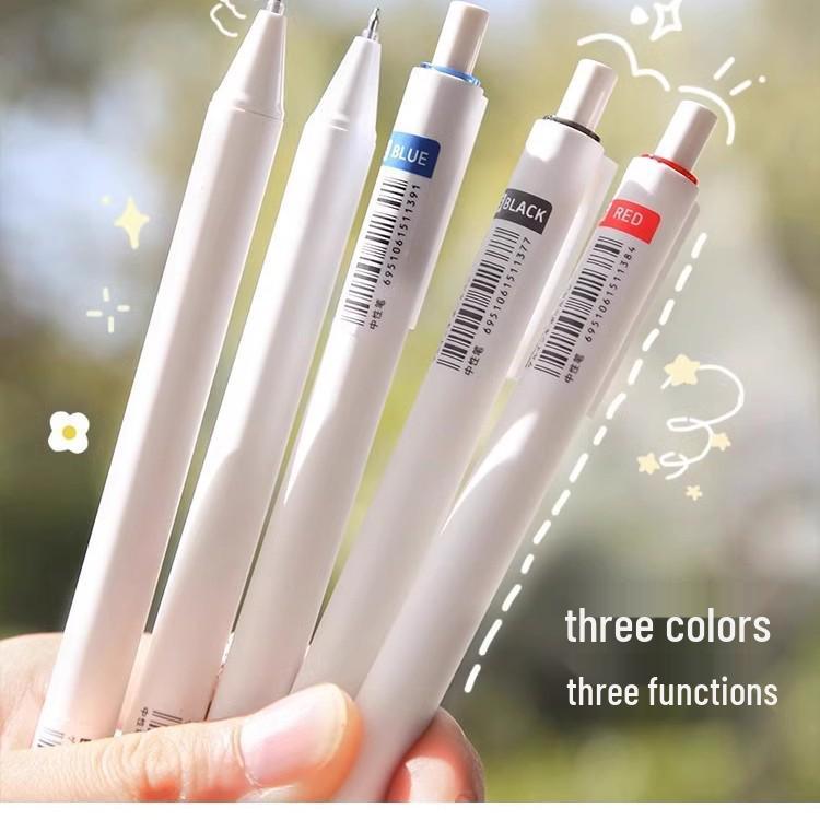 

Набор нейтральных ручек для практики - 10 ручек (Черный, синий, красный) с черными стержнями кнопочного типа Other