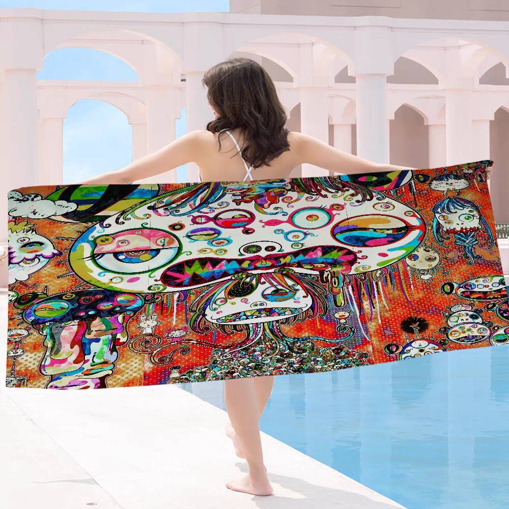 Art T-Takashi Microfiber Blanket Quick Drying Beach Towels Oversized Printing Super Absorbent Pool Towel Blanket