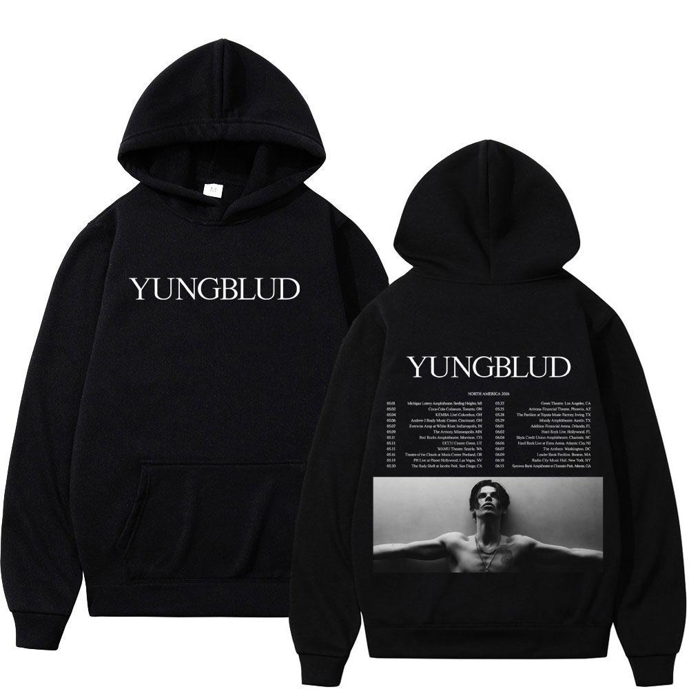 

Yungblud IDOLS North America Tour Graphic Hoodie Men Women Casual Hip-hop Pullover Gothic Punk Sportswear Autumn and Winter 2XL чорний