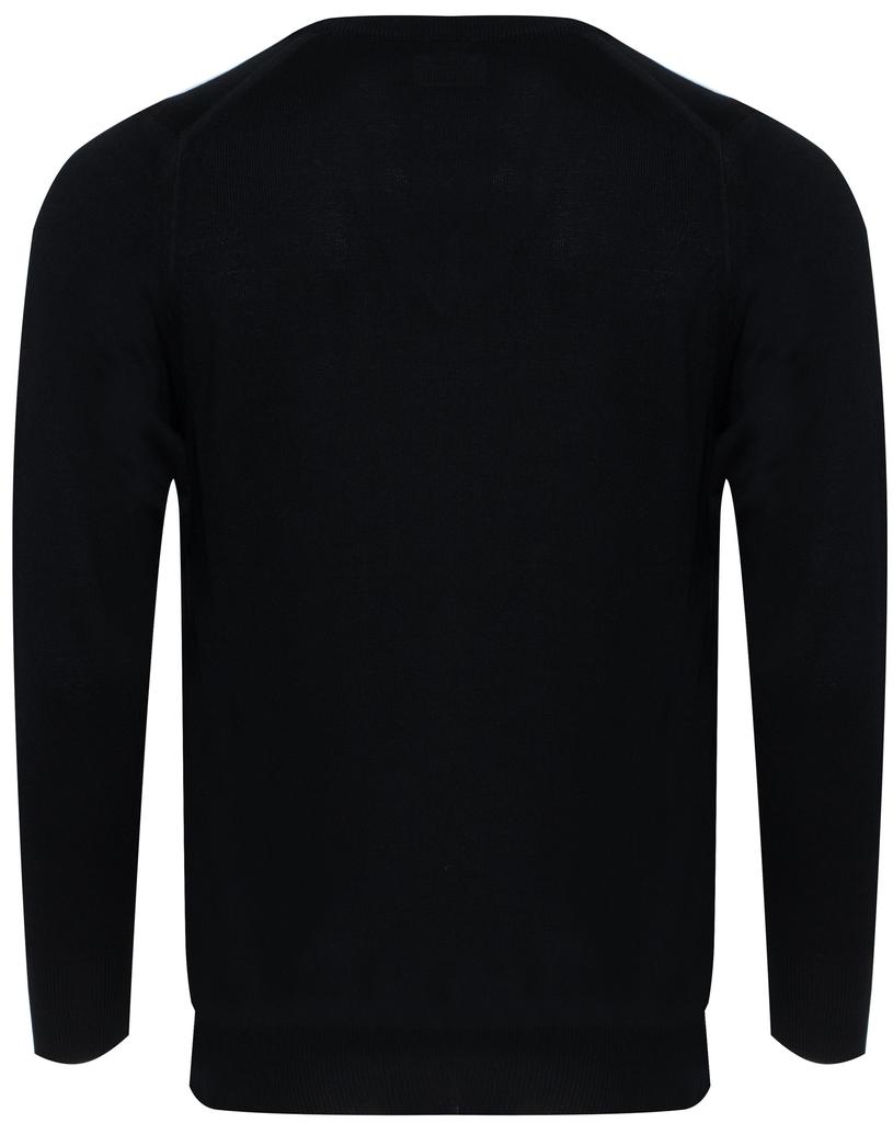 Triko - Men' V-Neck Sweater - Id9302 Black