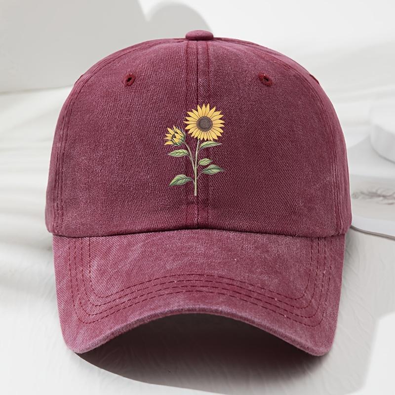 Retro Sunflower Baseball Hat Adjustable Dad Hat Suitable for Outdoor Sports Fishing and Camping Daily Leisure