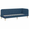 Corner Bed Frame Blue 80 X 200 Cm Fabric