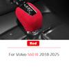 For Volvo S60 S90 V60 V90 XC60 XC90 2016-2015 Suede Leather Gear Shift Knob Cover Trim Replacement Parts Red Dark Grey Style