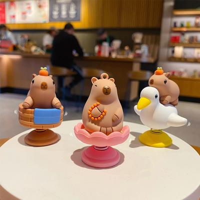 1 Stück Auto Innenraum Capybara Dekoration Capybara Auto Kumpel Kreative Feder Capybara Kopfschütteln Armaturenbrett Figur Ornament