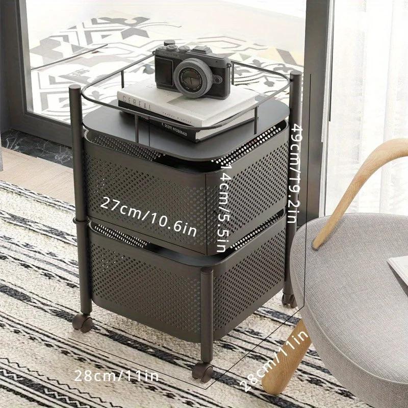 Кухонная вращающаяся полка-органайзер, корзина для овощей, многофункциональная полка для закусок, многоярусная напольная тележка-стеллаж