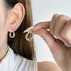 Minimalist Gold Geometric Ear Hoops - Simple Copper Ear Cuffs for Women, Elegant Light Luxury Earrings