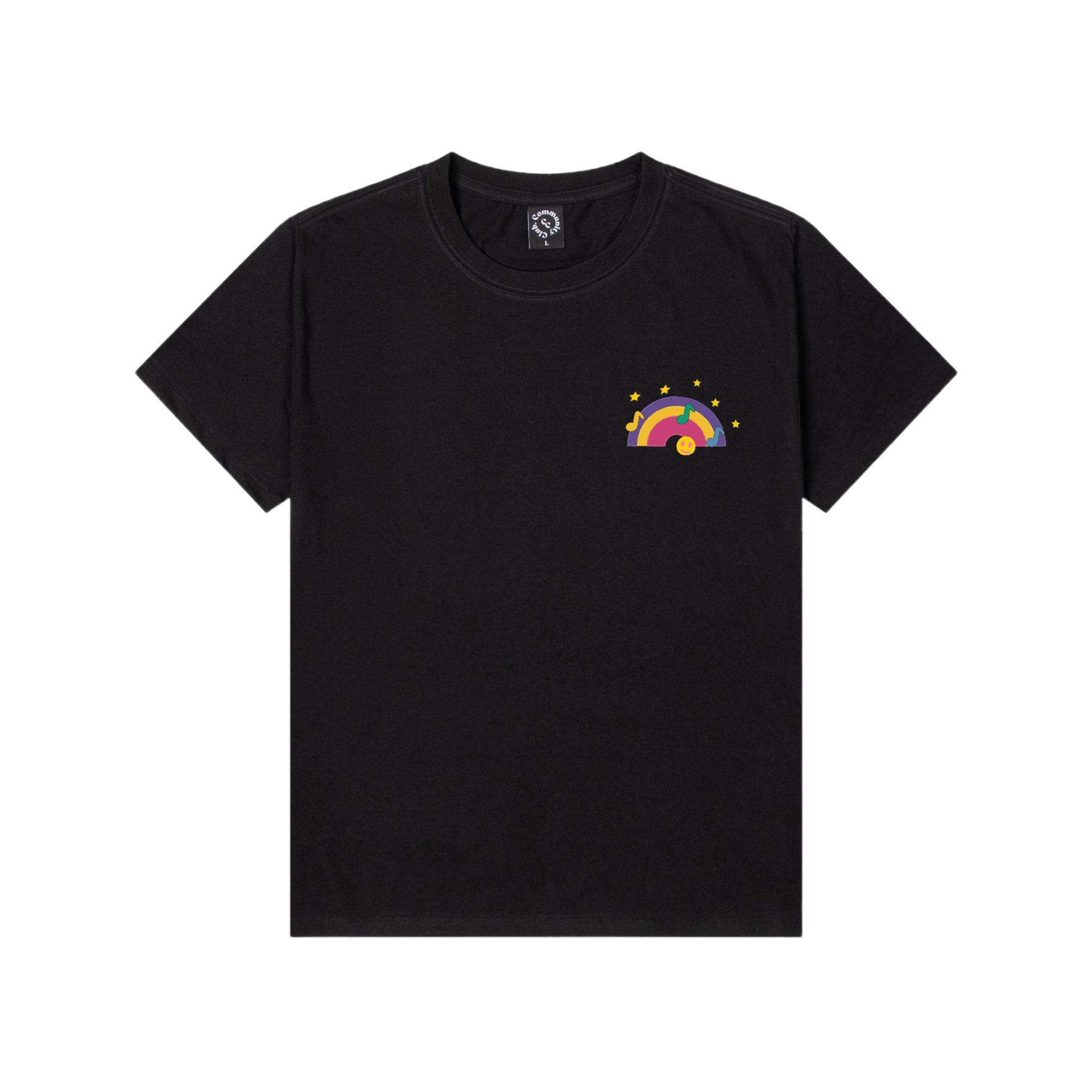 Community Club Rainbow Tee Black Xl