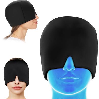 Gel koudkompres oogmasker voor migraineverlichting, koudkompres therapiemuts, hoofdband, oogmasker voor drukverlichting en pijnverlichting, ijsmuts