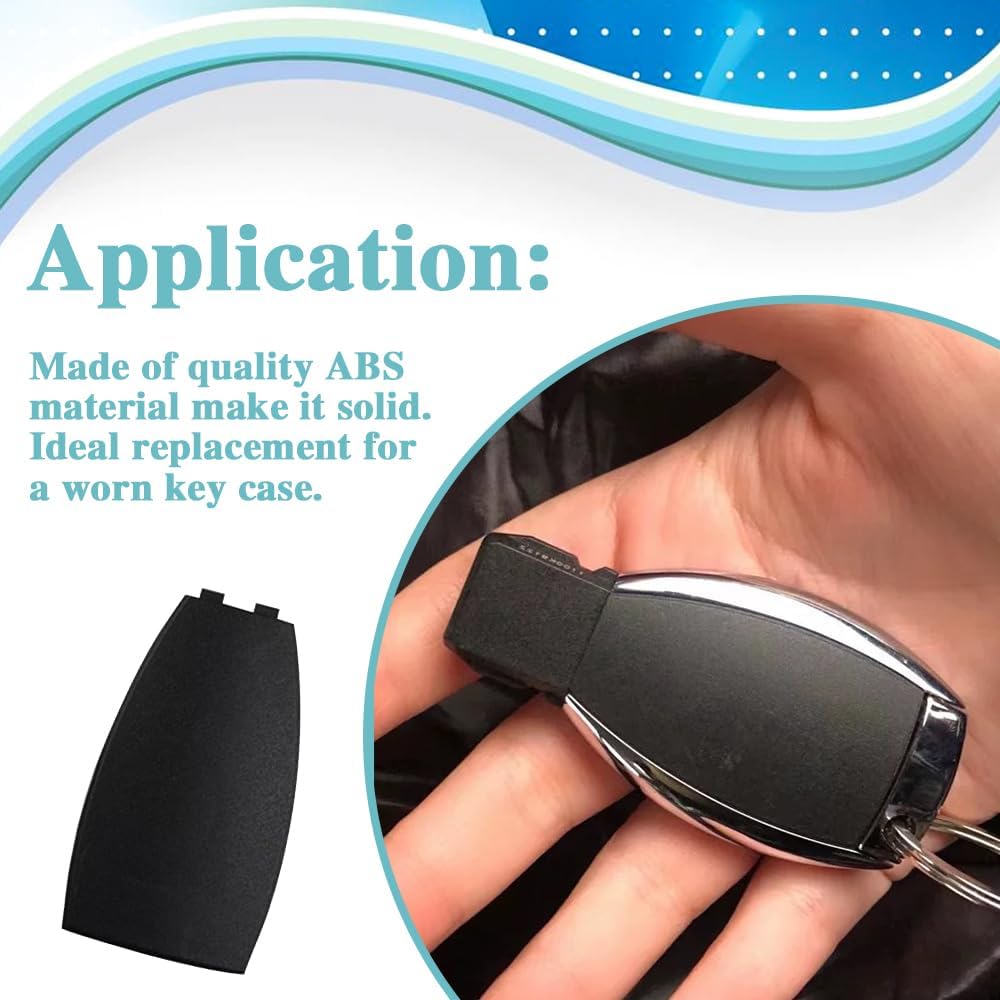 Car Key Rear Cover Replacement, Key Fob Cover, Car Accessories Key Shell Case Compatible with Mercedes Benz B-Class C-Class E-Class W204 3 Buttons