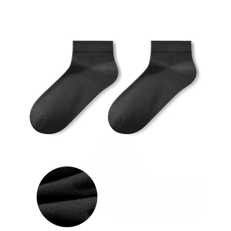 Men's Spring and Summer Leisure Business Pure Cotton Sweat Absorber Deodorant 7a Antibacterial Breathable Low Top Socks