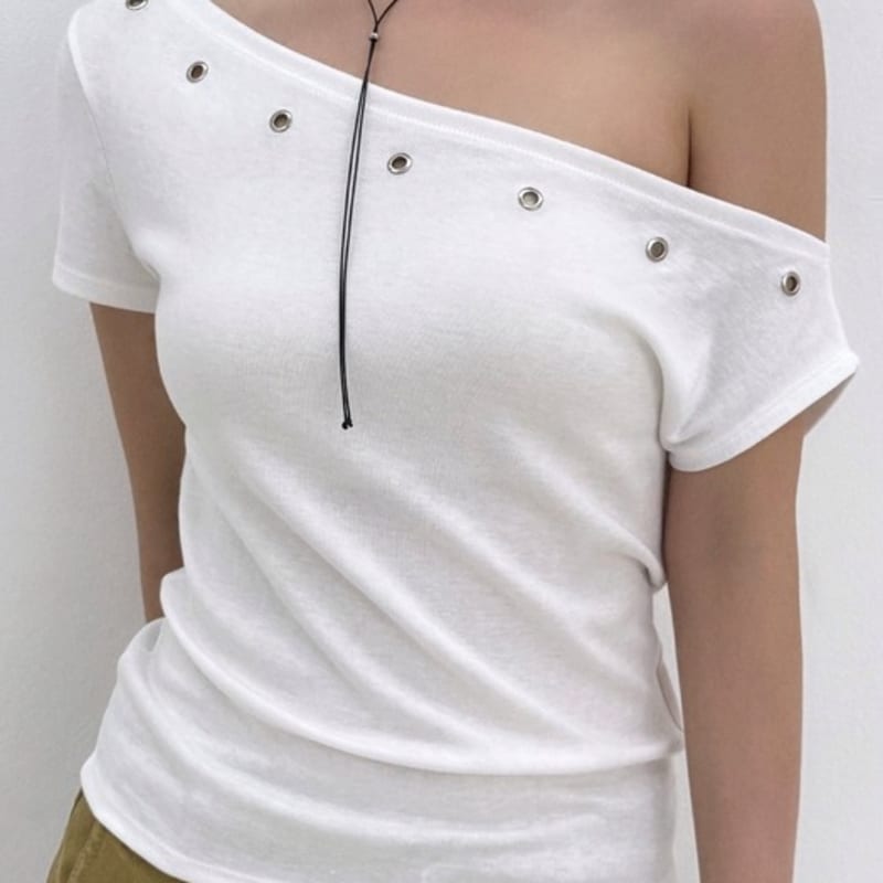 

hanneu Slide Slim String Necklace (Black / Surgical Steel) black