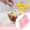 Ice Block Mold Silicone Freezer Ice Block Mold Teeth Shape 4-Cavity Beverage Making Easy Release Mould For Whiskey Wine