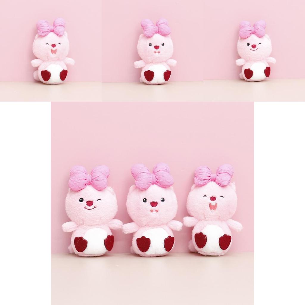 Soft Cuddly Plush Beaver Keychain Doll With Bow Perfect For Girls Gifts