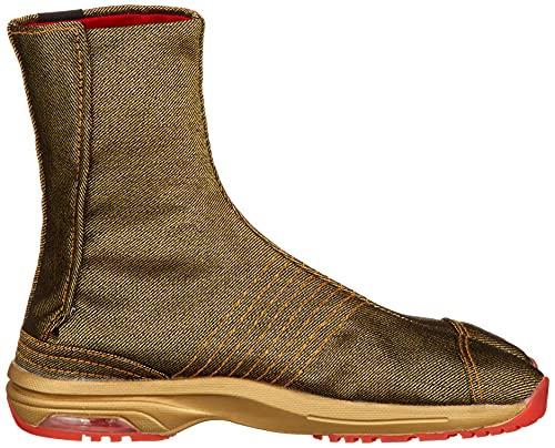 Margo Air Jog V (Five) Tabi Socks, Festival Drum Design, Air Cushion, Made in Japan, Limited Edition, 6-Ply Kohaze, Unisex, Adult, Gold, 29.0 cm, 2E