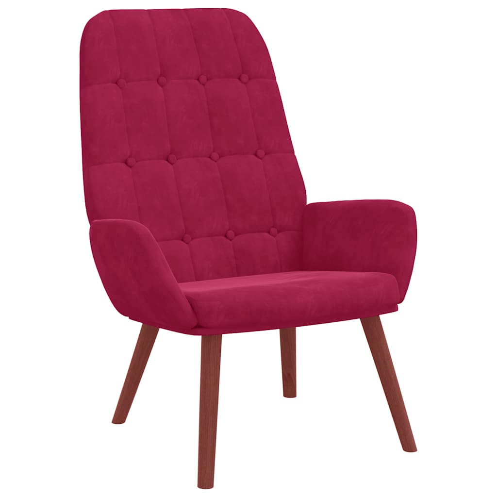 Recliner Chair Wine Red Velvet