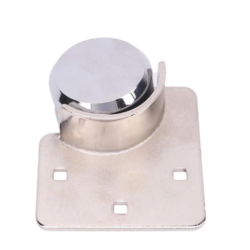 Round Lock Set with Enclosed Connection, Copper Body, Shrouded Mounting Hasp, and 2 Matching Keys for Garage Door and Toolbox Access