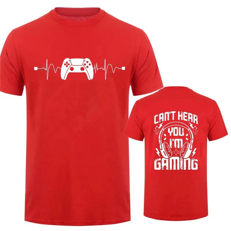Men TShirts Cant Hear You Im Gaming Funny Video Gamer Humor Joke for Unisex TShirt Video Game Shirt Short Sleeve Tee Top