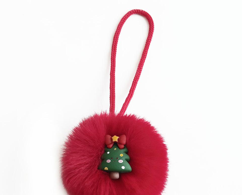 New Faux Rabbit Fur Pom Pom Christmas Tree Ornaments DIY Fluffy Plush Ball Holiday Decor Props