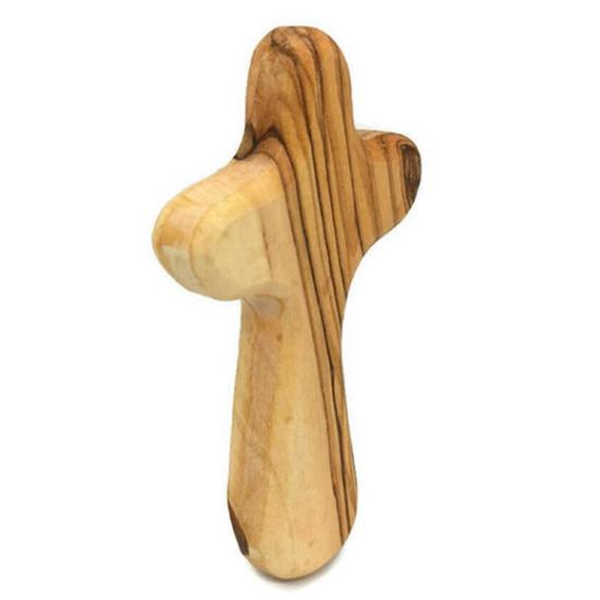 Wooden Cross Decoration Cross My Heart Emotional Support Pocket Hug Handheld Cross Men Women Faith Prayer Encouragement Gift