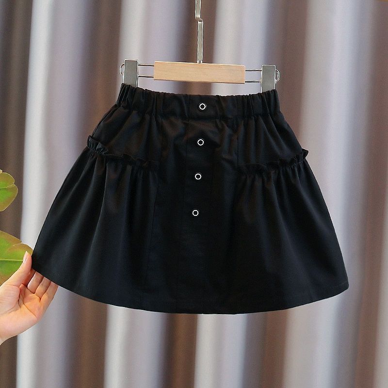 Girls' Half Length Skirt Summer New Mid Size Children's Clothing Pants Half Length Skirt Children's White Short