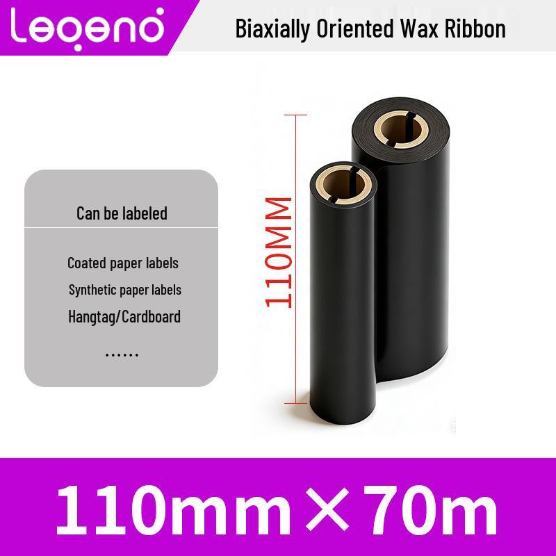 Scratch-Resistant Thermal Wax Ribbon 110mm x 300m for Barcode Printers