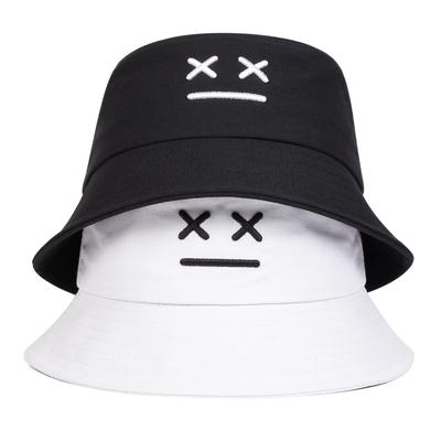 Chapéu de Pescador Unissex com Rosto Sorridente Moda Top Plano Proteção Solar Chapéu de Praia Bonés Hip Hop Chapéus Esportivos Chapéu Bucket