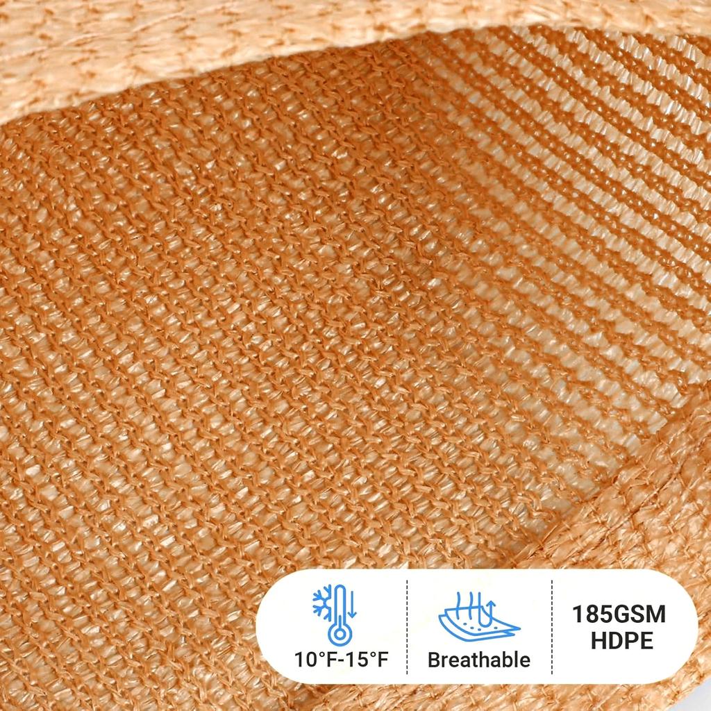 185GSM HDPE Sun Shelter Rectangle Sun Shade Sail Outdoor Sunshade Canopy UV Block Sun Cover for Garden Backyard Patio Awning