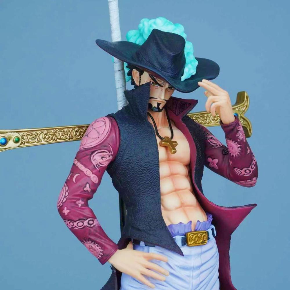 30cm/11.81in Anime One Piece Figure Dracule Mihawk Action Figures Pvc Statue Desktop Ornamen Collection Model Toys Gifts Poseable Articulated Scale