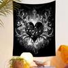 "Elegant Heart with Musical Notes Design" Patterned tapestry home decor, suitable for bedroom and living room, gift