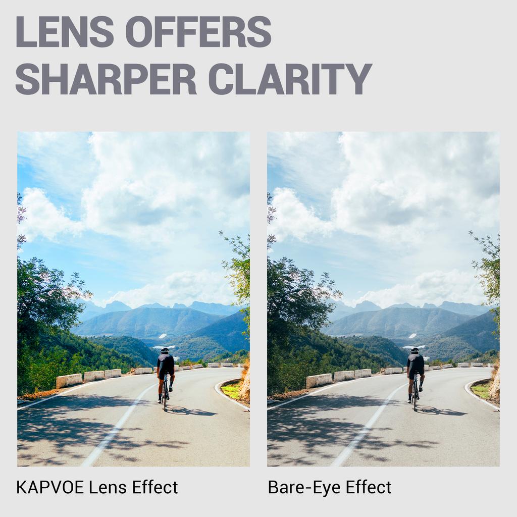 KAPVOE TR90 Magnetic Cycling Sunglasses Quick Change Lens High Contrast Sports Eyewear for Men Running