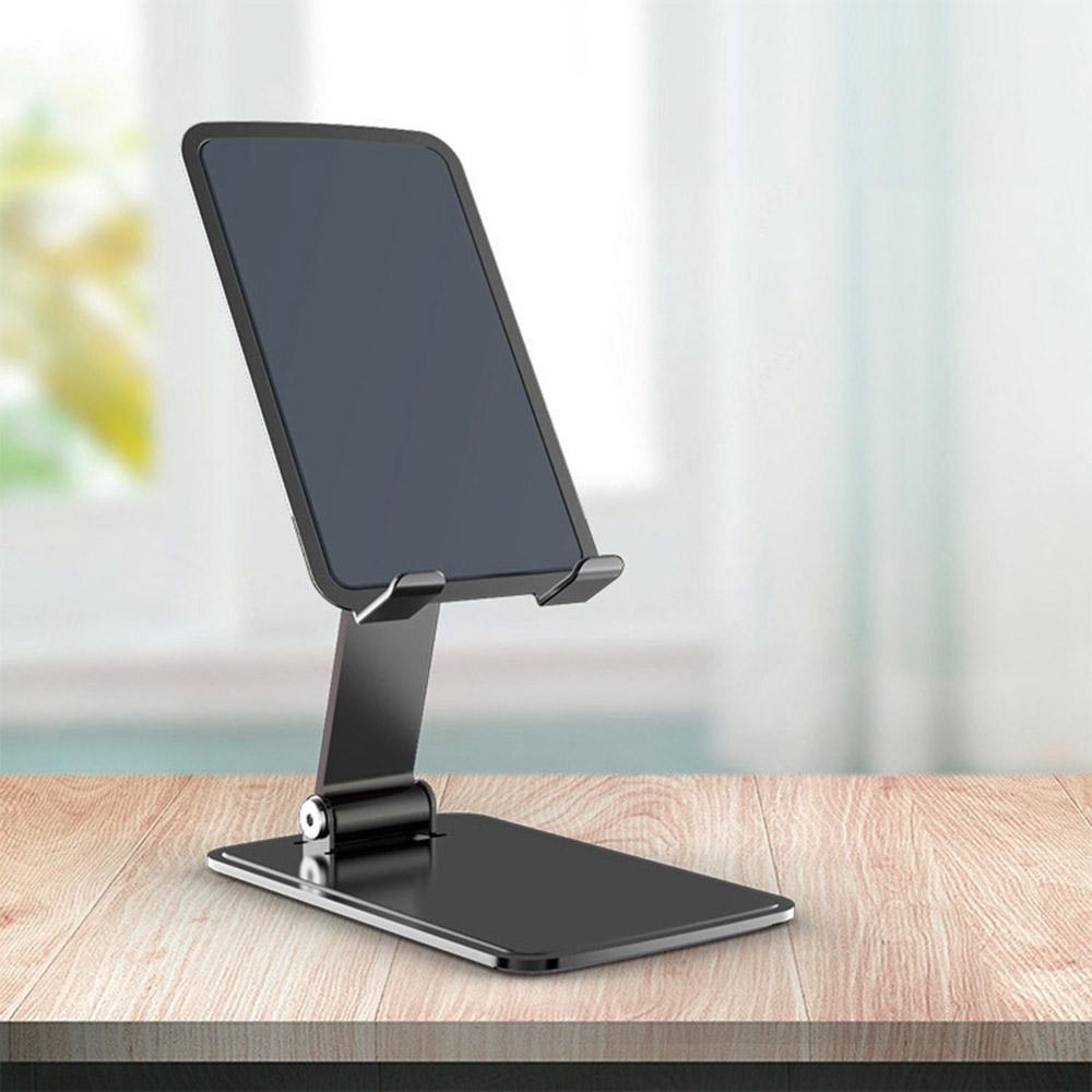 

T15 Aluminum Alloy Folding Phone Stand Portable Desktop Mobile Phone Holder Black
