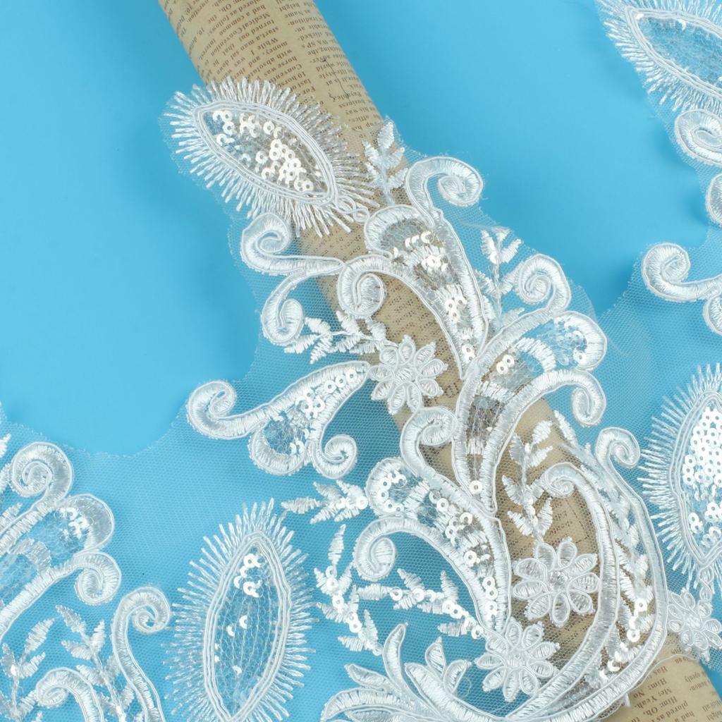Car Bone Lace Sequins Width 24Cm Ethnic Windmill Bone Sequins Lace Bridal Wedding Dress Diy Clothing Accessories