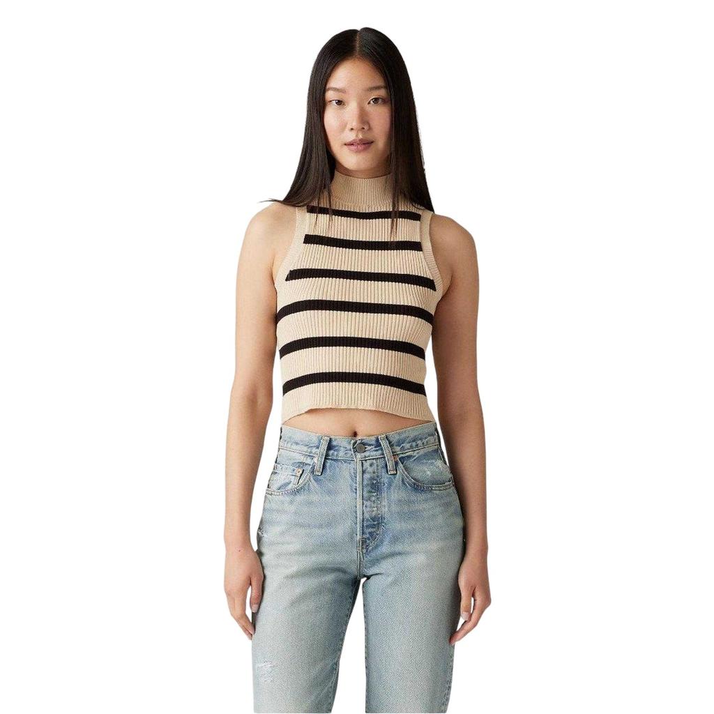 Levis Womens/Ladies Tulip High-Neck Sleeveless Crop Top