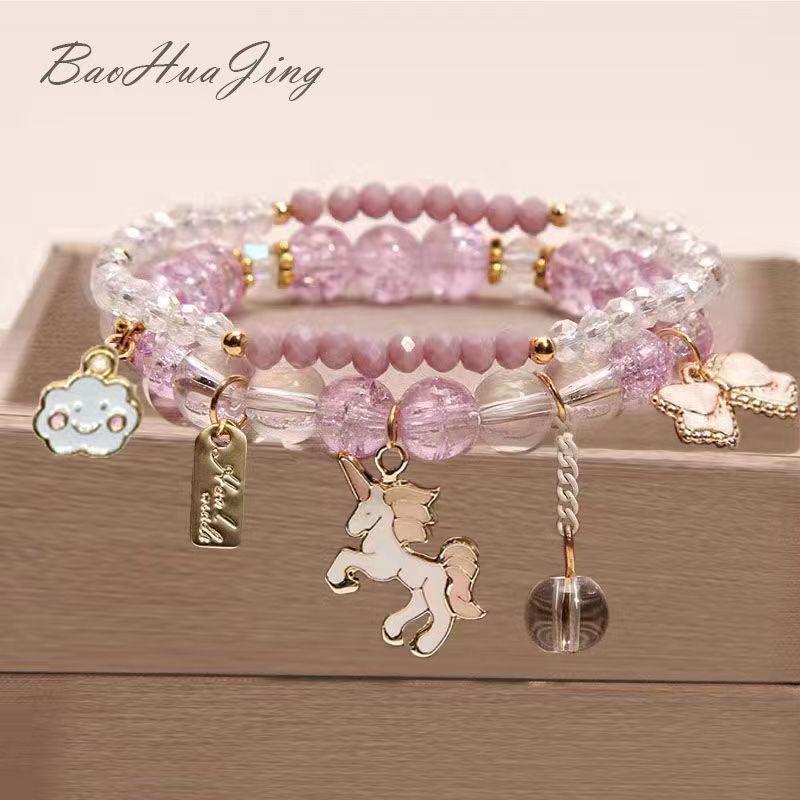 Cinnamoroll Princess Crystal Beaded Bracelet for Girls