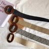 Belt for women, Korean version, niche decoration, retro waist seal with dress, simple and fashionable, elastic and non perforate